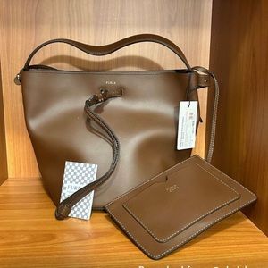💜FURLA 2in1 Bucket VFO VITTORIA Brown